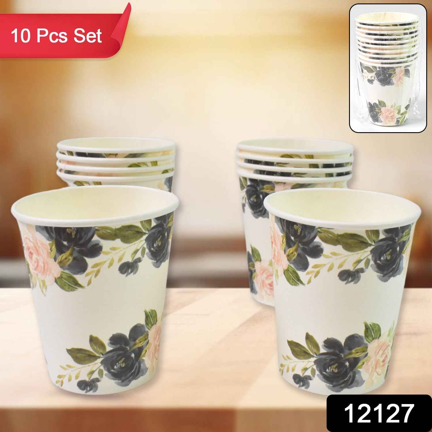 Disposable Paper Cups – Mixed Design 10 Pcs Set | Papezo