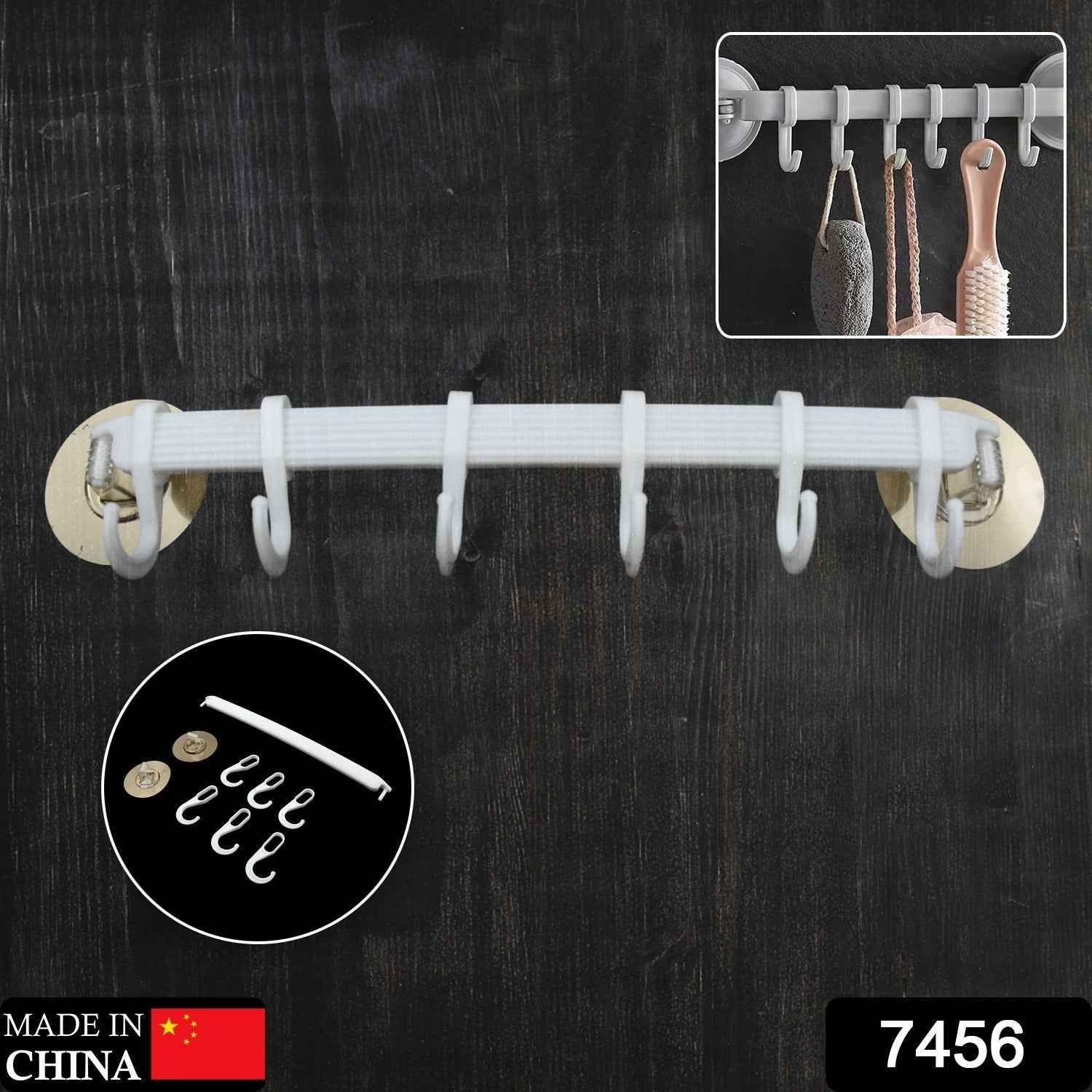 Wall-Mounted Towel Hanger – No-Drill Adhesive Rack | Mini Bubbles