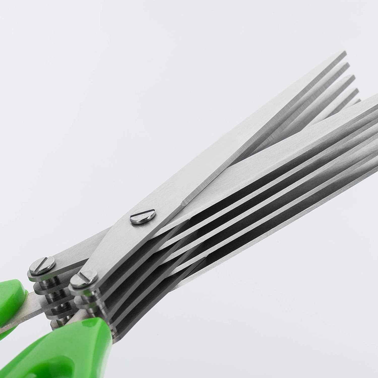 5-Blade Herb Scissors – Stainless Steel Kitchen Cutter | Quickslice