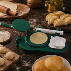 Mini Puri & Dumpling Press Ð Compact 22cm Dough Shaping Tool
