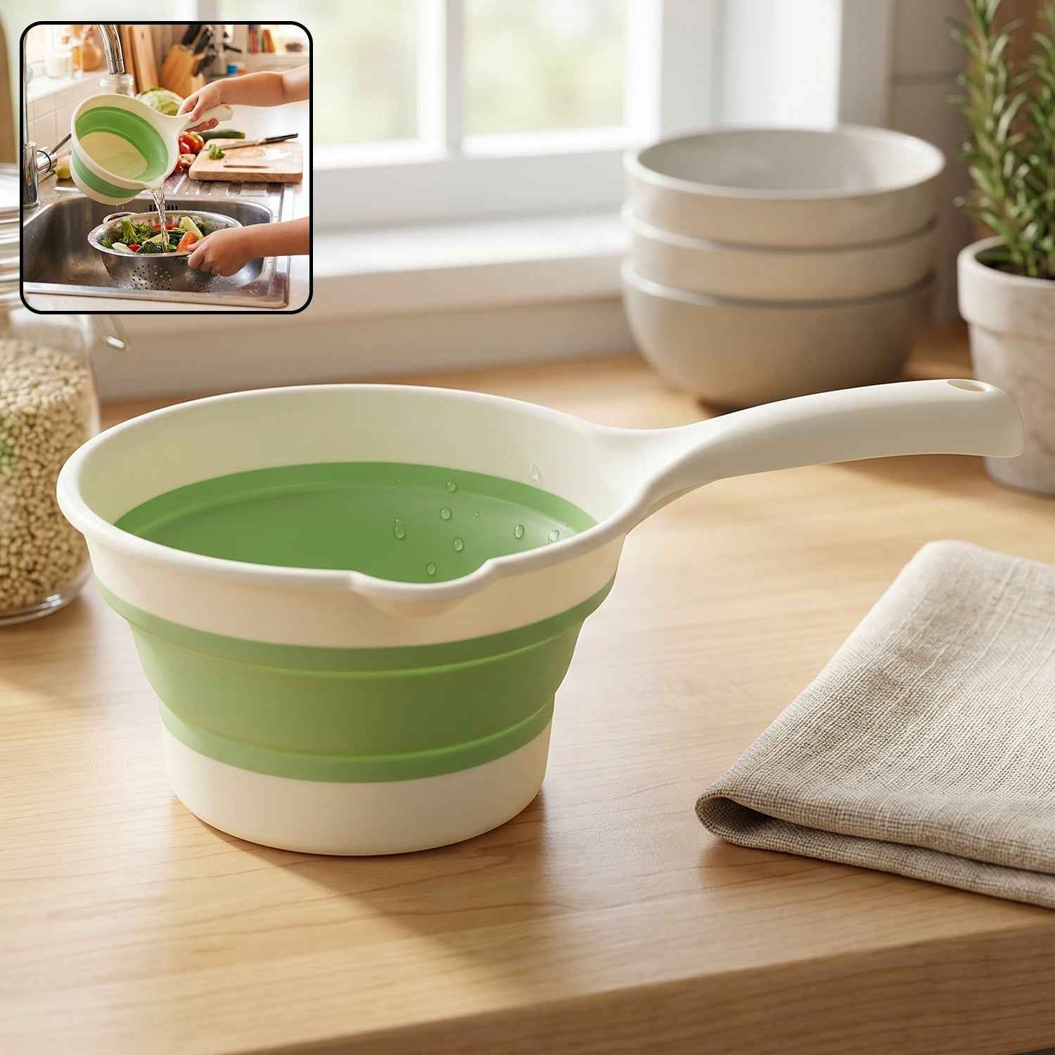 Foldable Water Dipper Ð Space-Saving, Easy Pouring & Versatile