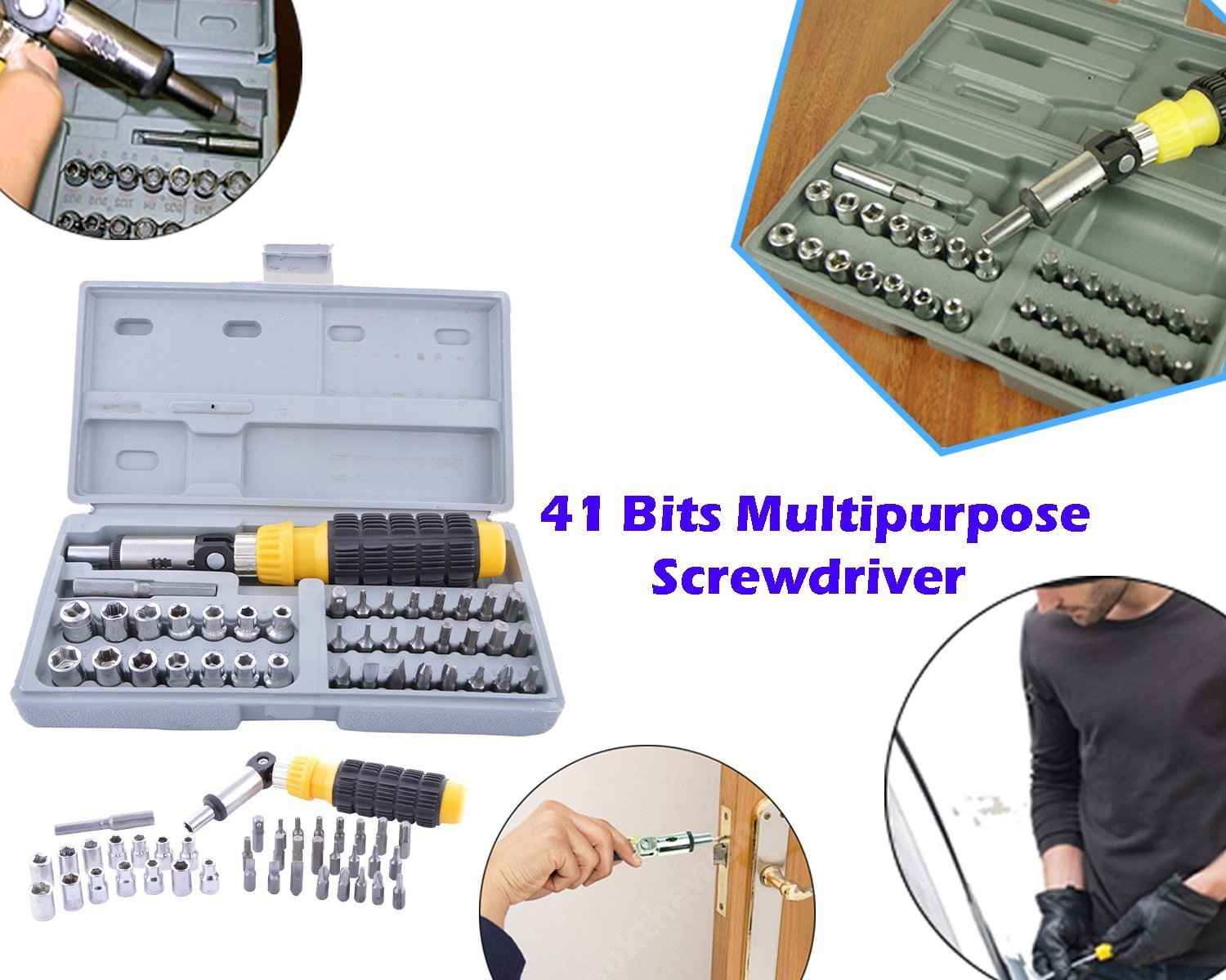 Socket & Screwdriver Tool Kit – 41-Piece Carbon Steel Set | ToolMate Pro