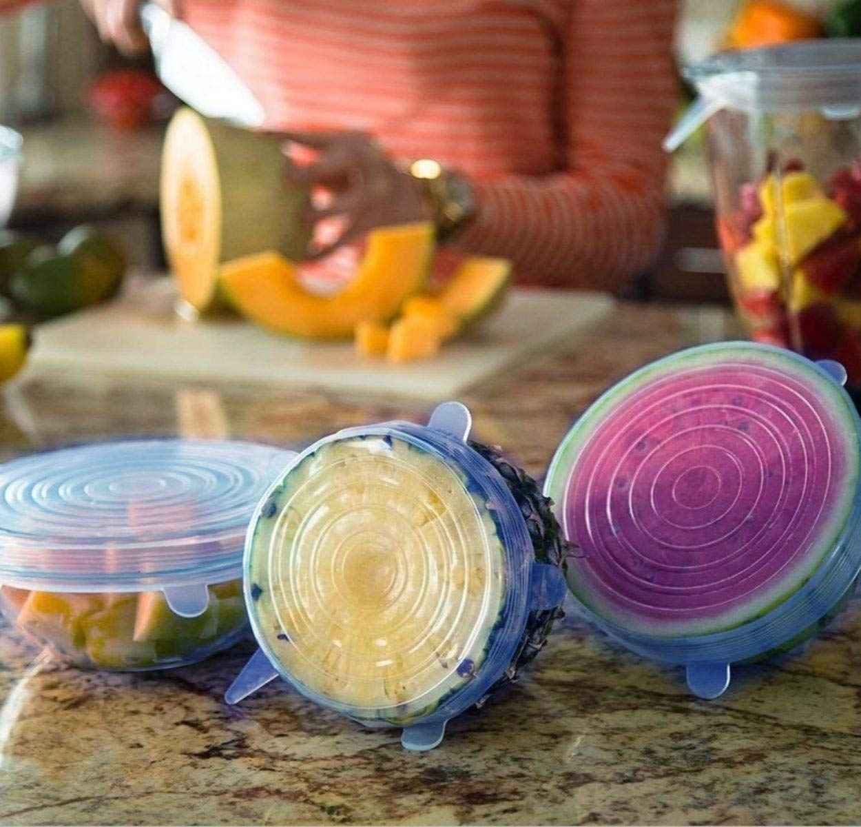 Silicone Stretch Lids – Reusable Food Covers Set of 6 | Tidy Table