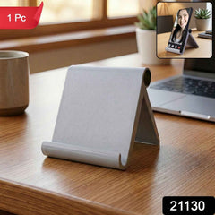 Mobile Stand – Foldable Plastic Desktop Holder for Hands-Free Use
