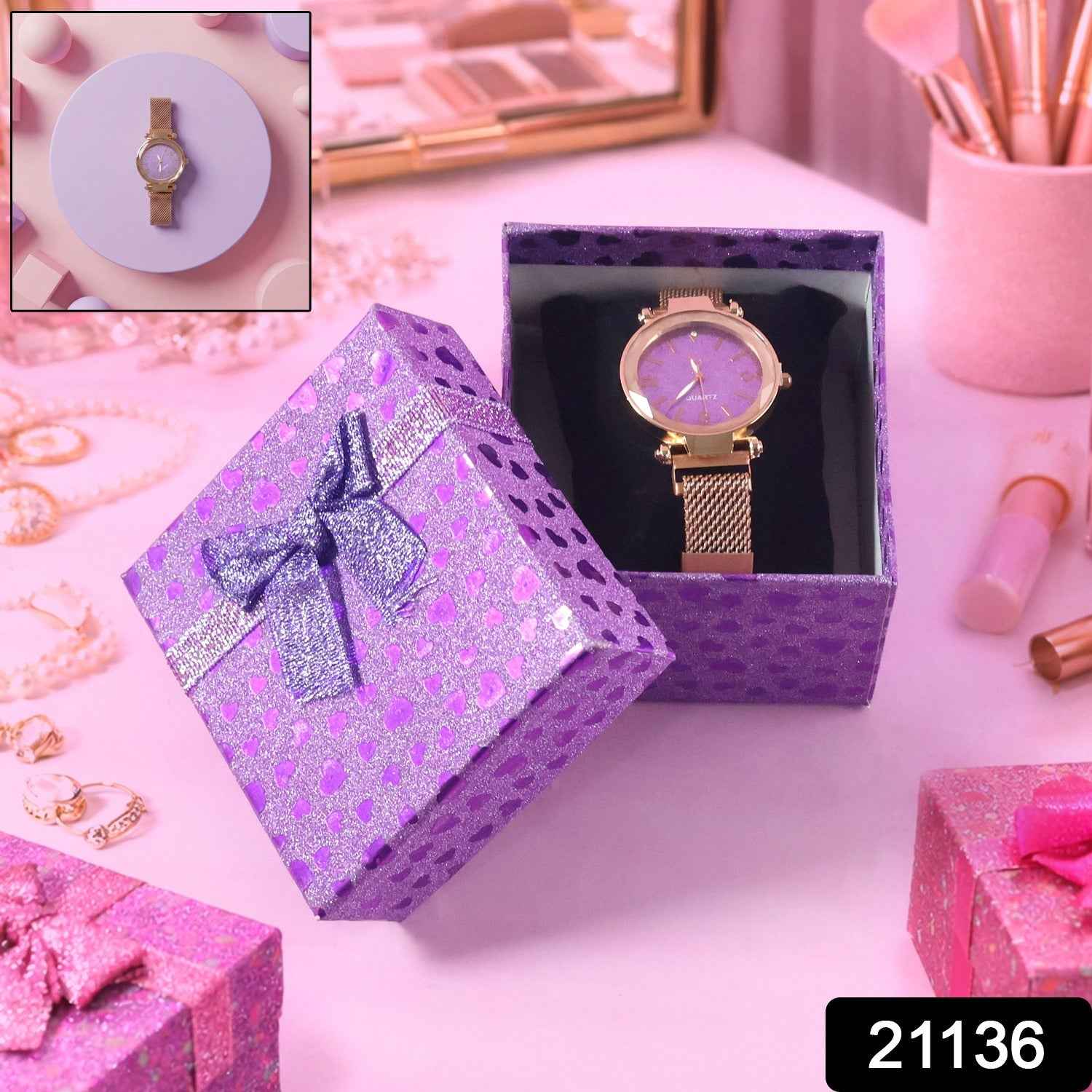 Ladies Analog Wrist Watch – Lightweight Stylish Gift Box