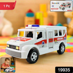 Friction Powered Ambulance Toy – Safe Durable Kids Play Vehicle