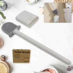 Silicone Toilet Brush – Wall-Mounted, Anti-Drip Cleaner | Velvet Wipe