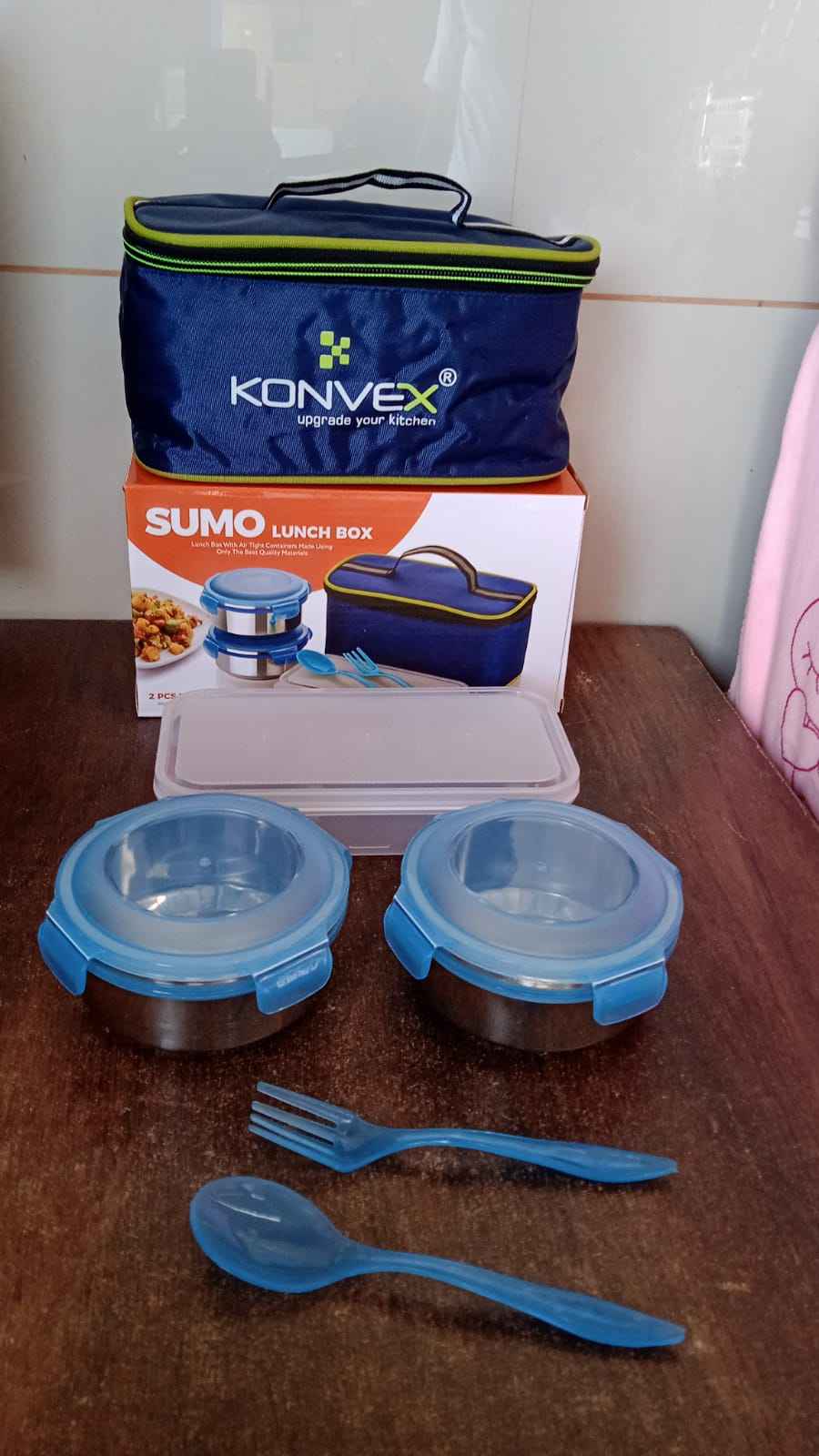 Insulated Lunch Box – Leak-Proof Tiffin Set with Bag | Konvex