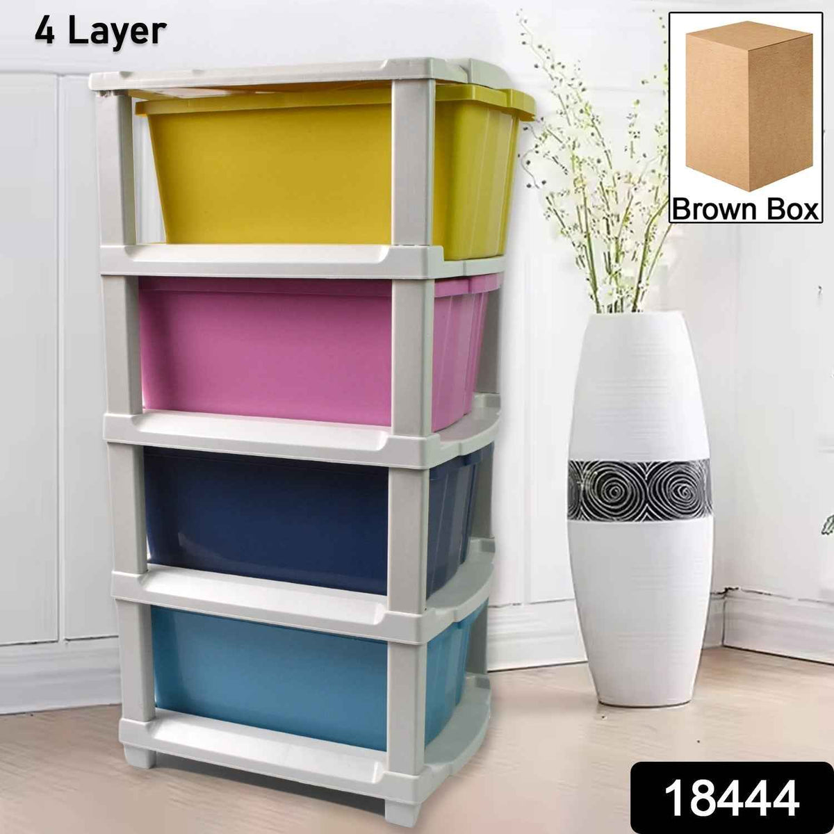 Plastic Drawer Organizer – 4-Layer Multi-Purpose Storage | Organivo