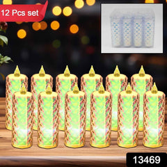 LED Tealight Candles – 12 Pack Flameless Diwali Lights | Indo Glow