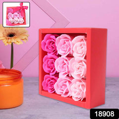 Rose Flower Bath Soap – Floral Scented Gift Set (9 Pcs)