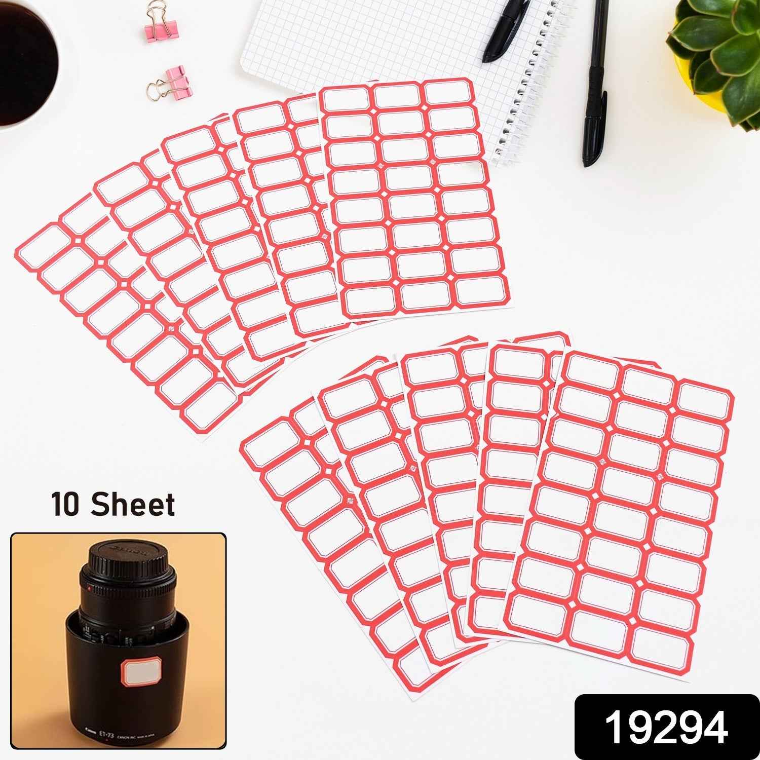 Blank Label Sticker Sheets – Writable, Self-Adhesive 10 Pack