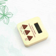 Front view of the digital kitchen timer, highlighting its intuitive buttons and clear digits.