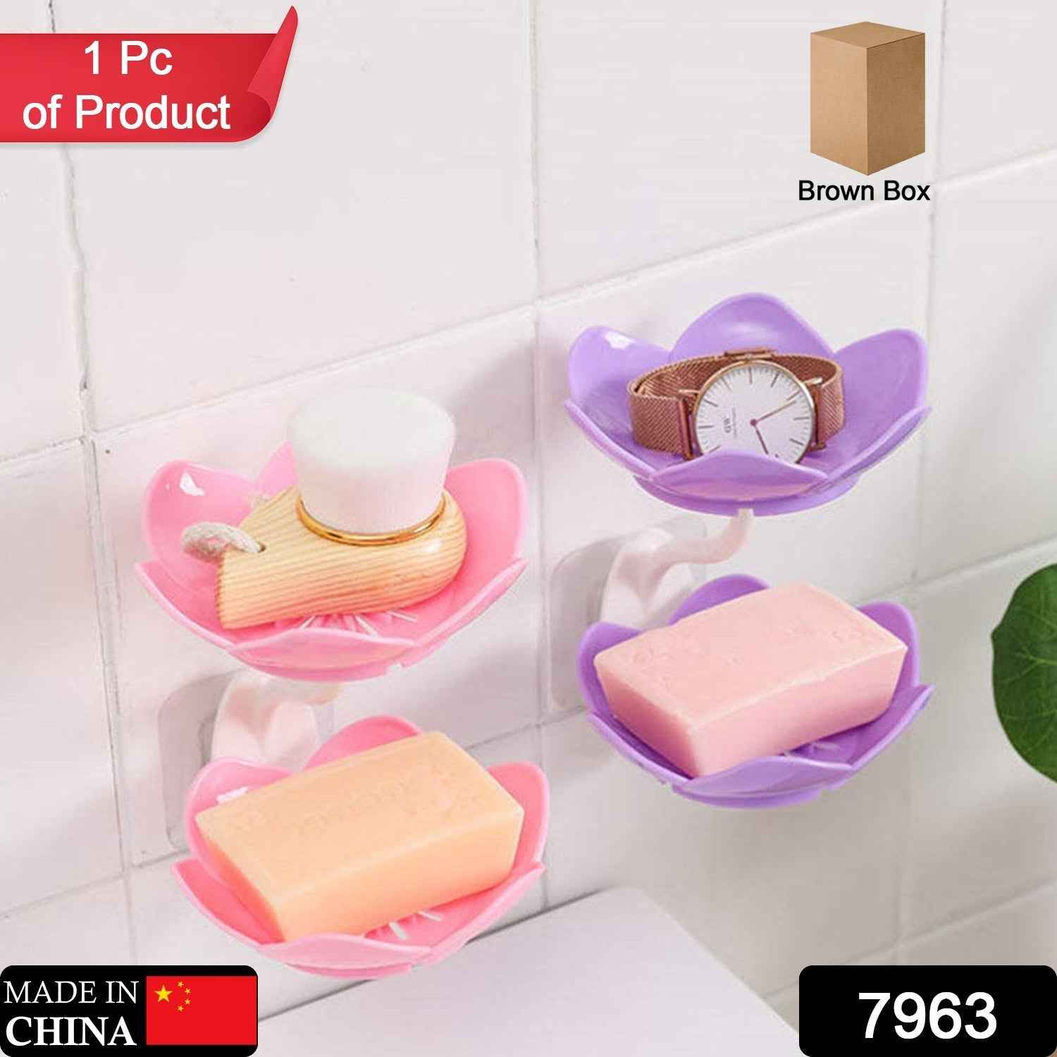 Self-Draining Soap Dish – Flower Design Bathroom Holder | VelvetBubbles