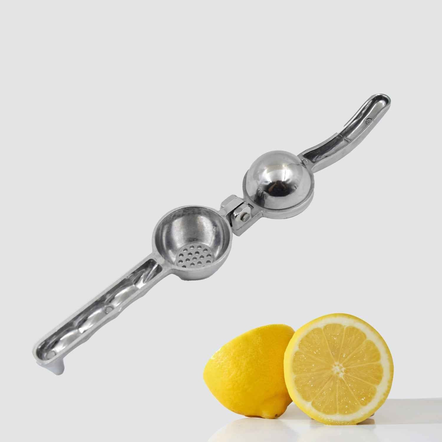 Durable citrus juicer suitable for lemons, limes, and small oranges.