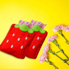 Strawberry Hot Water Bag – Pain Relief & Warmth | Velvet Wellness