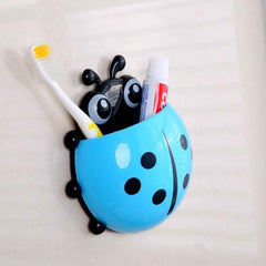 Ladybug Toothbrush Holder – Suction Hook Bathroom Organizer | BrushedUp