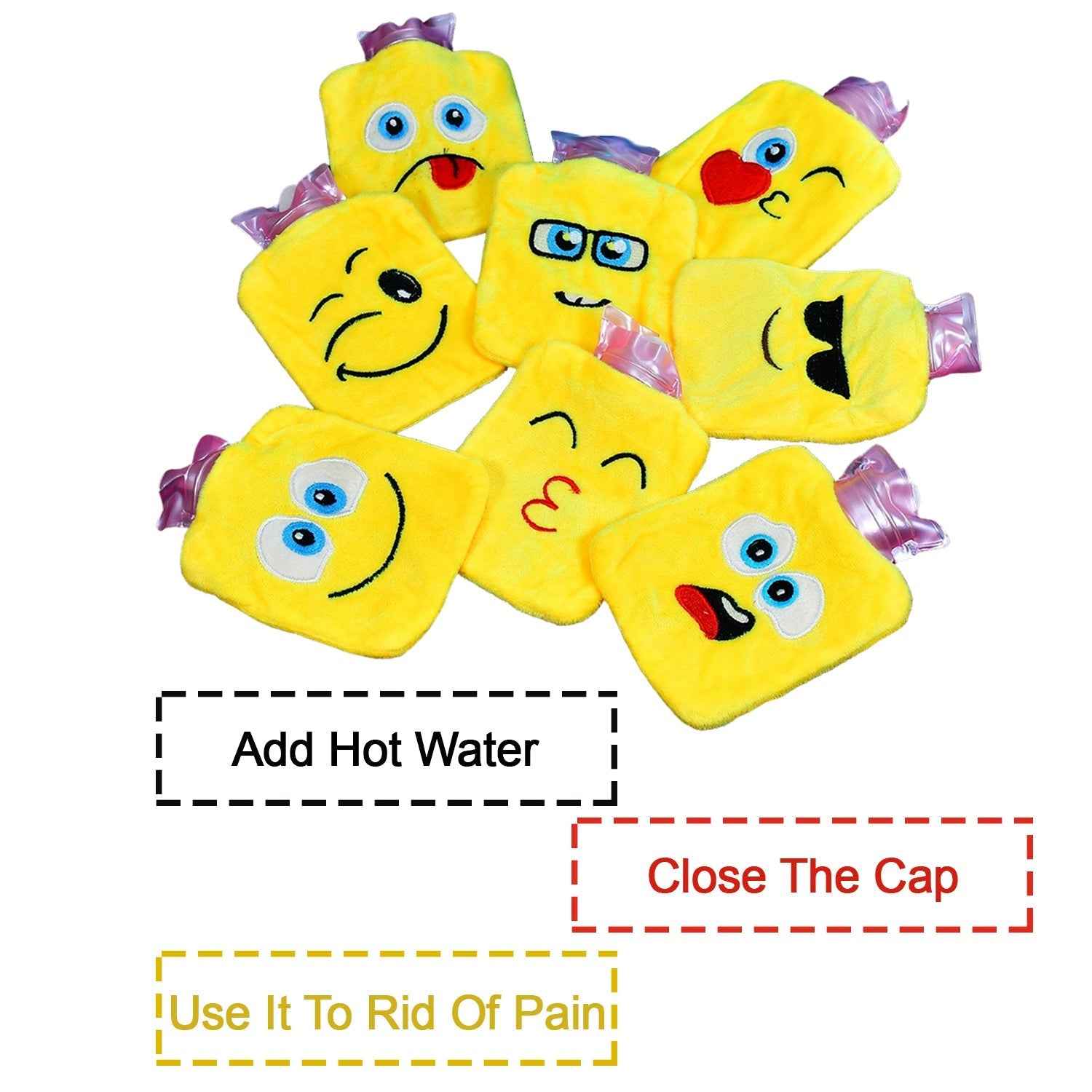 Mini Hot Water Bag – Emoji Relief for Pain & Cramps | Velvet Wellness