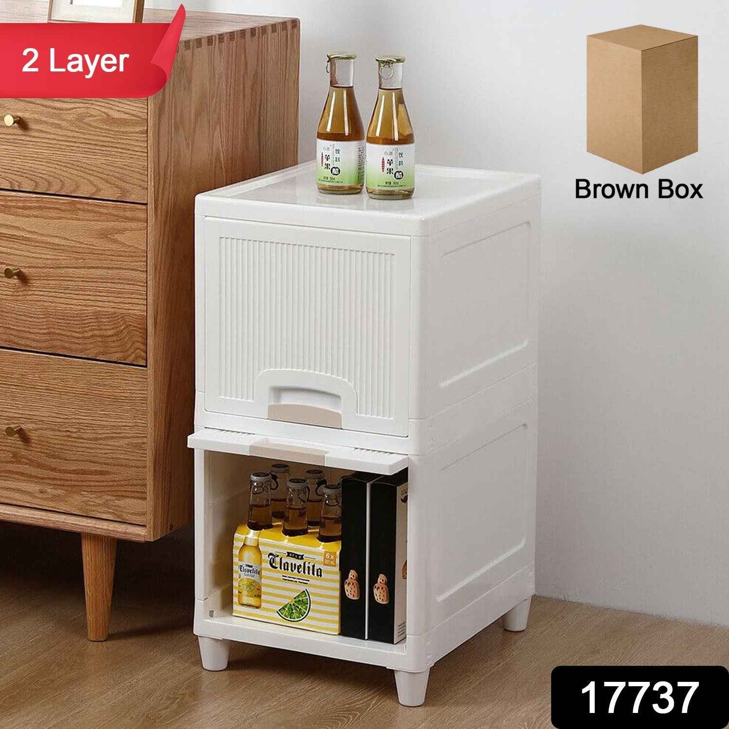 Wardrobe Storage Drawers – 2-Layer Plastic Organizer | Velvet Organizers