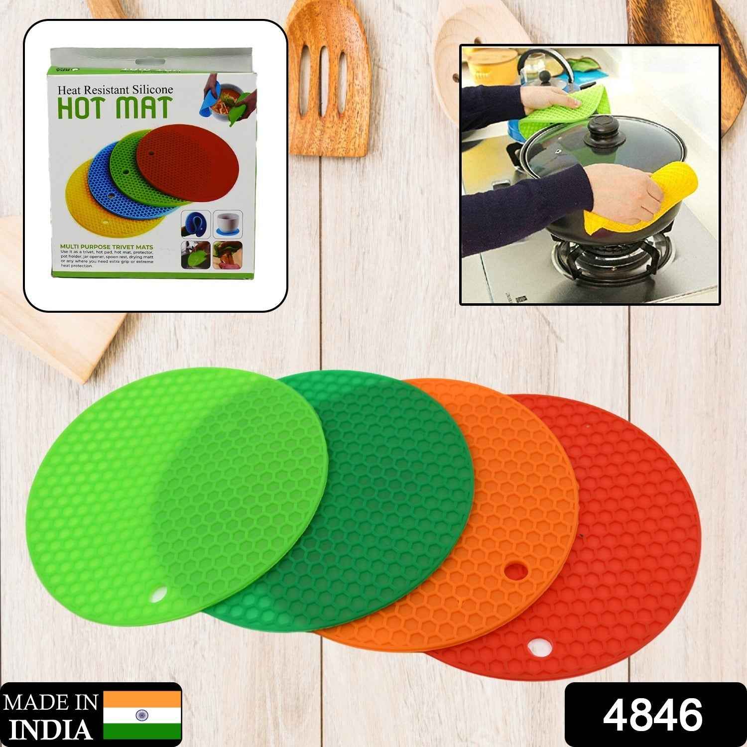 Silicone Hot Pot Mat Set – Heat-Resistant Kitchen Trivets | Bake & Dwell