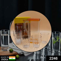 Plastic Water Jug Set 2L with 6 Glasses – BPA-Free | hydrozilla