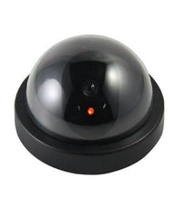 Realistic wireless dummy security camera with a visible lens for effective deterrence.