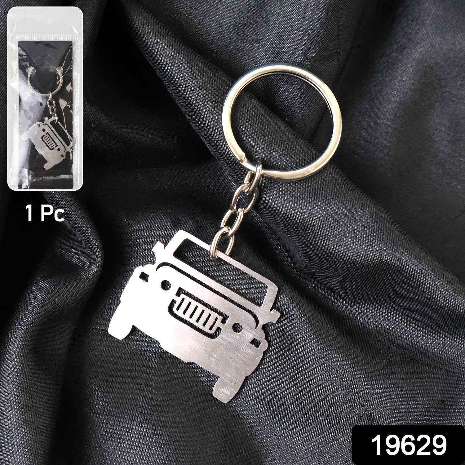 Metal Jeep Shape Keychain – Durable Stainless Steel Accessory