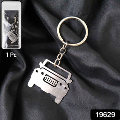 Metal Jeep Shape Keychain – Durable Stainless Steel Accessory