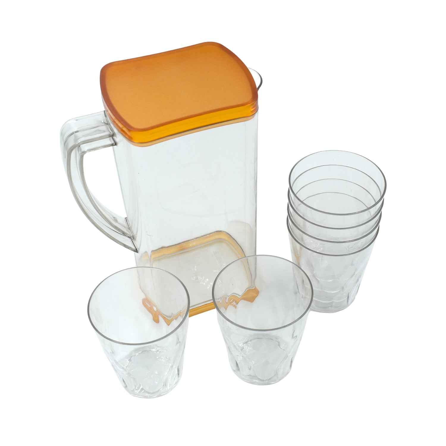 Plastic Water Jug Set 2L with 6 Glasses – BPA-Free | hydrozilla