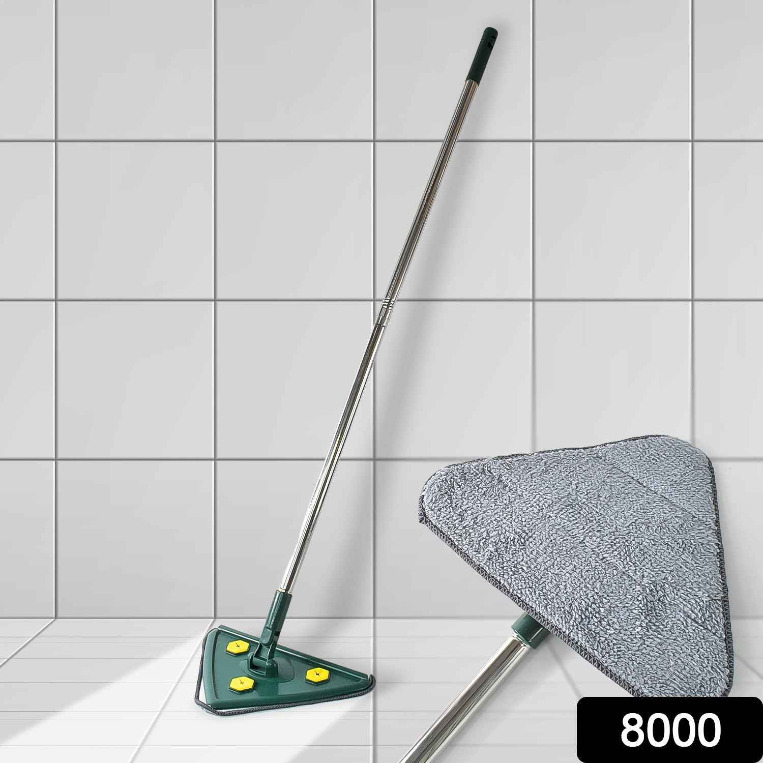 Triangle Mop – 360° Rotating Extendable Cleaner | Velvet Wipe