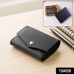 Compact Multi-Card Wallet – Secure Snap Closure & Sleek Design