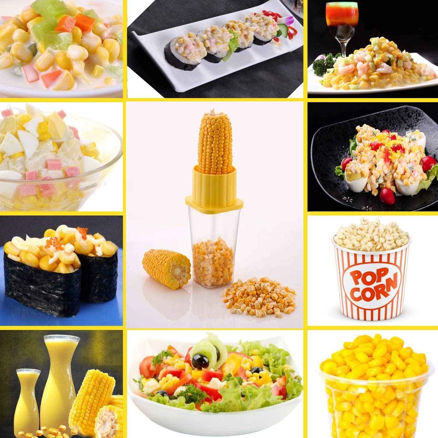 Corn Stripper – Easy Kernel Remover with Bowl | Indo Glow