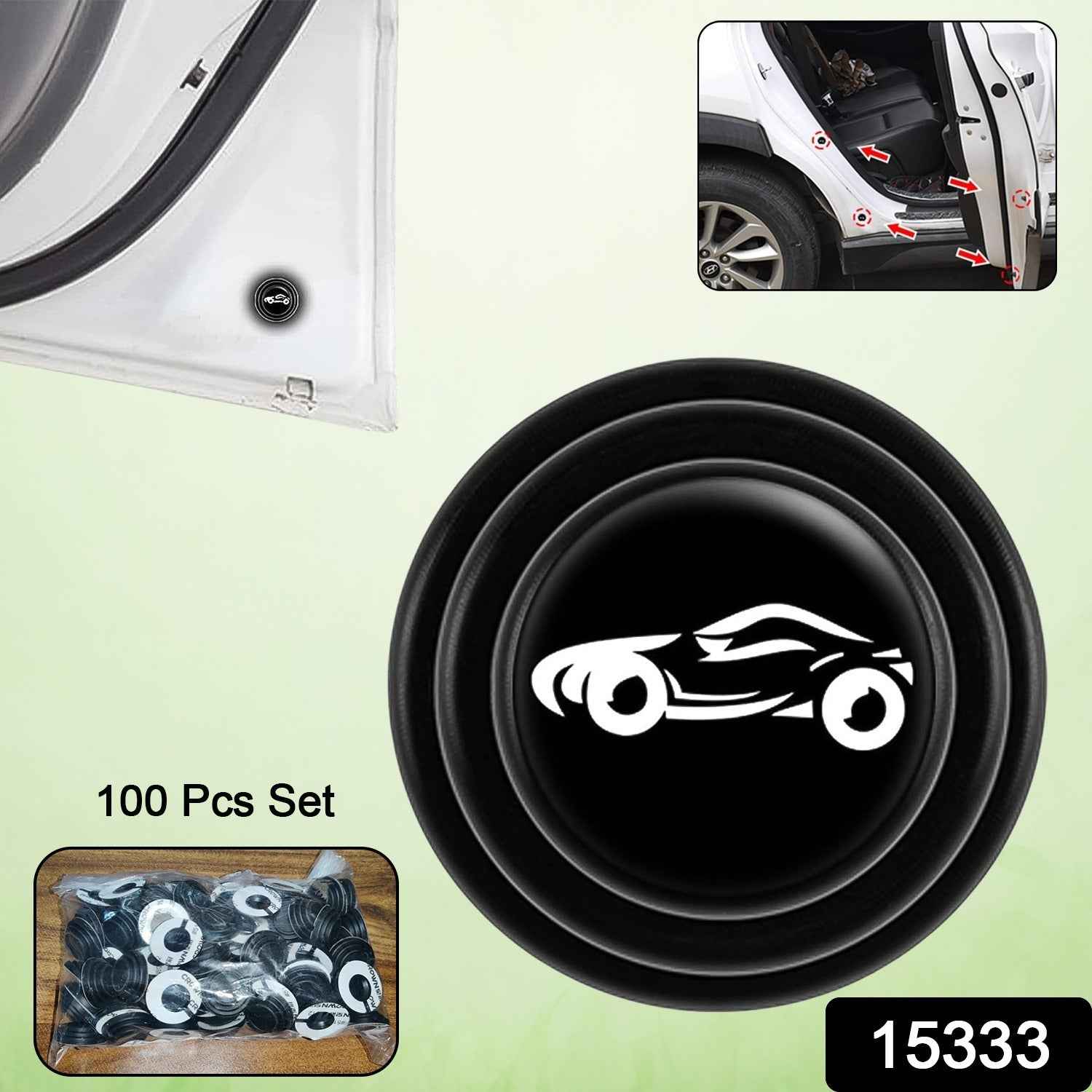 Car Door Protector – Shock Absorber Stickers (100 Pcs) | Velvet Wheels