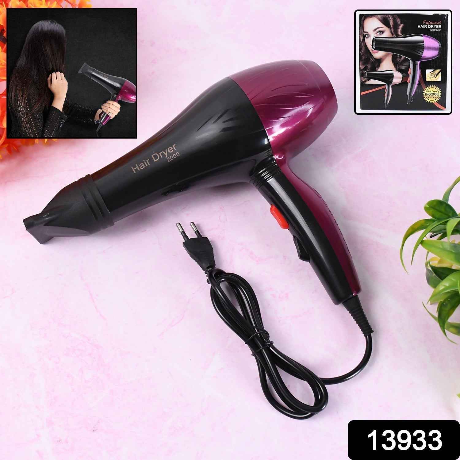 Professional Hair Dryer – High Power 2-Speed Salon Dryer | Calm & Curl