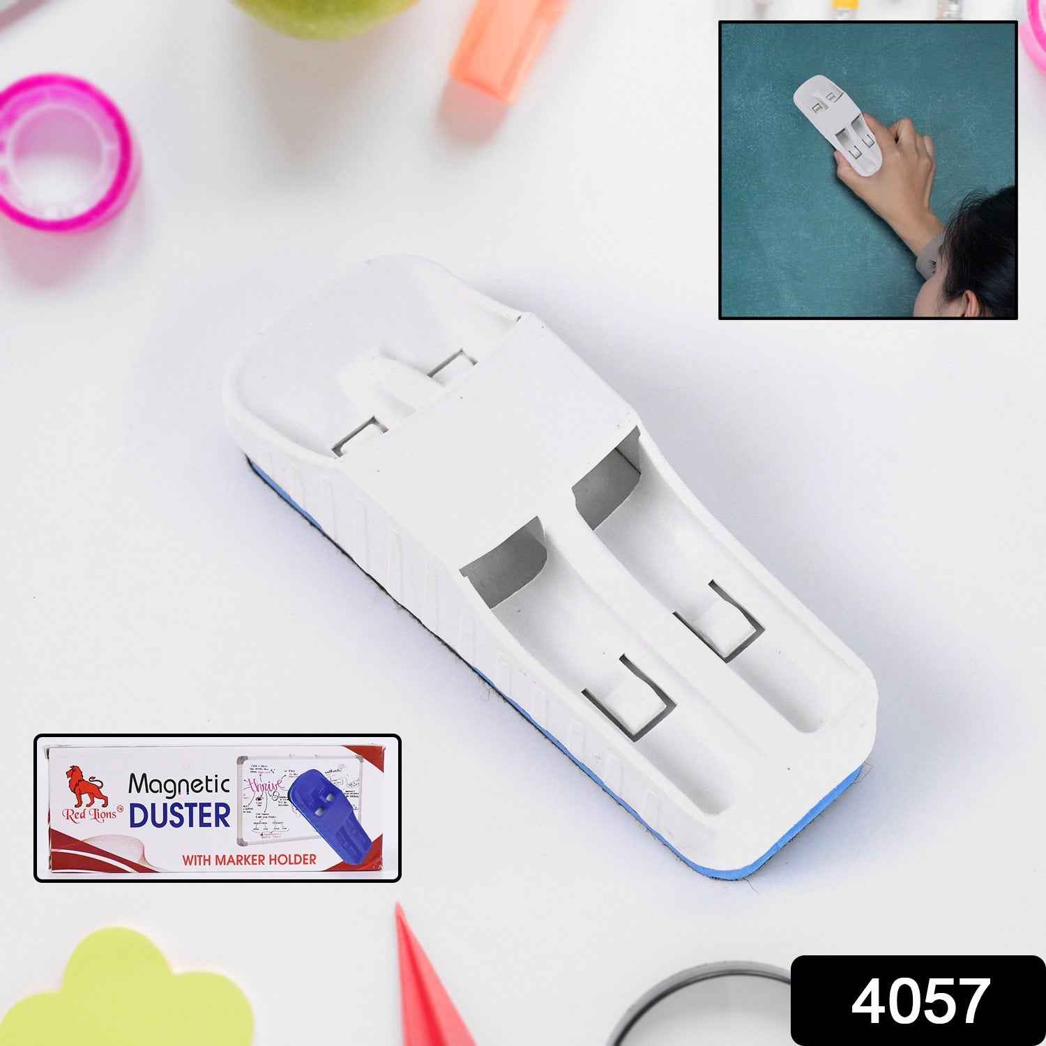 Magnetic Duster – Dual Marker Holder & Lightweight | Deskura