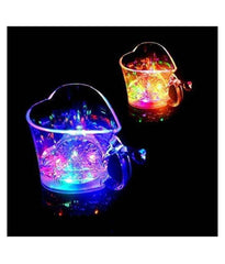 LED Glass Cup – Heart Shape Blinking Party Drinkware | Siplix