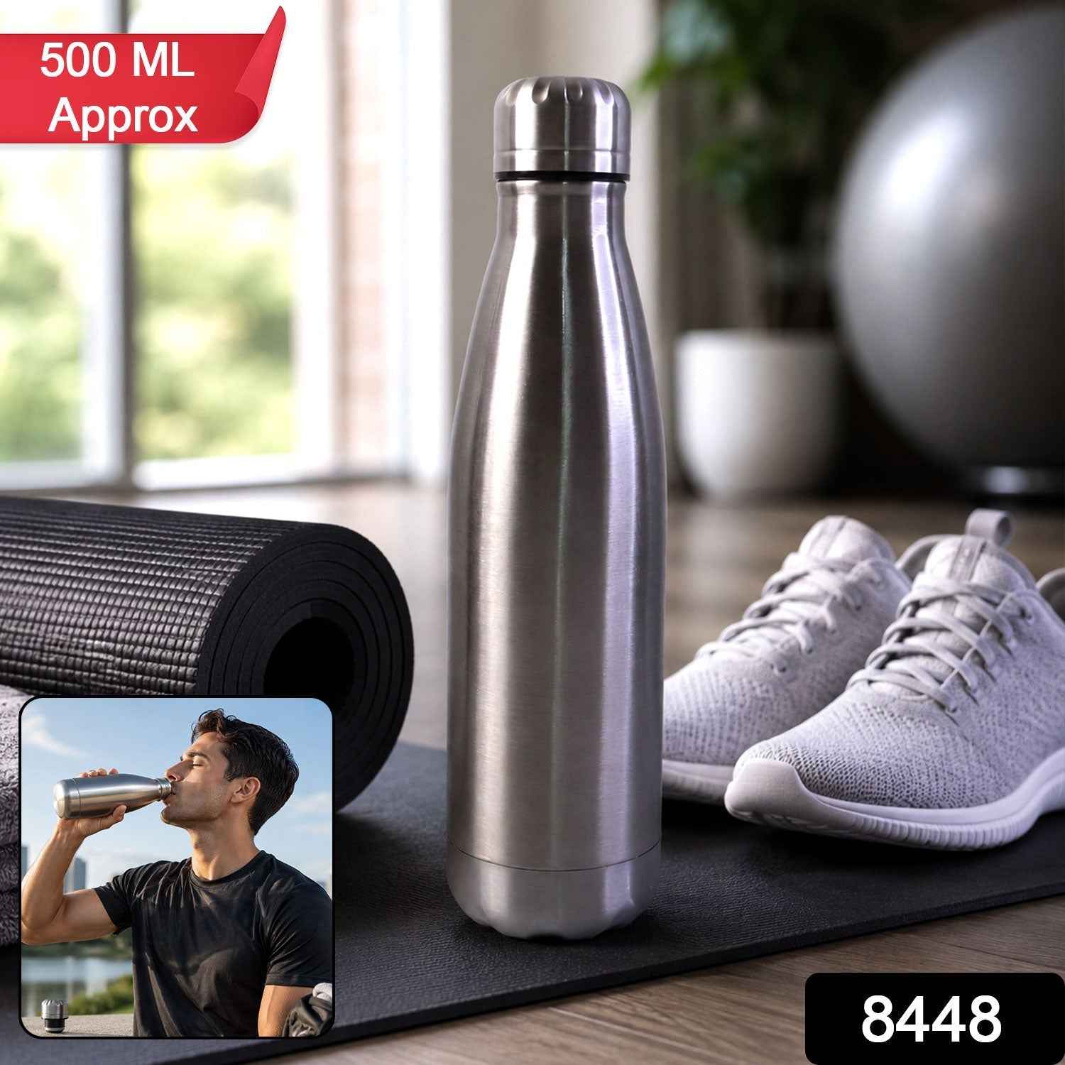 Stainless Steel Leak-Proof Water Bottle Ð Durable 500ml Hydration