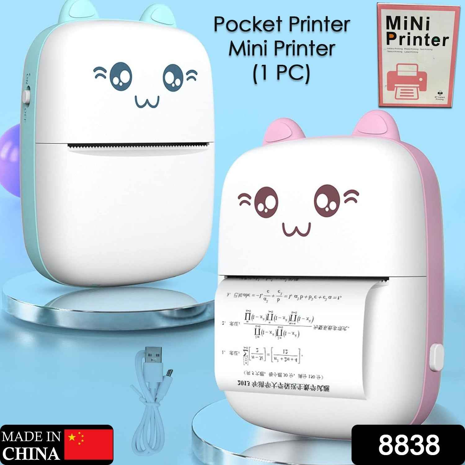 User holding a smartphone connected via Bluetooth to the Pocket Mini Printer, demonstrating easy mobile printing.