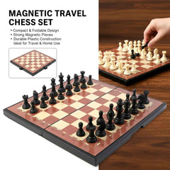 Portable Chess Set – Foldable, Travel-Friendly Vinyl Board with Plastic Pieces
