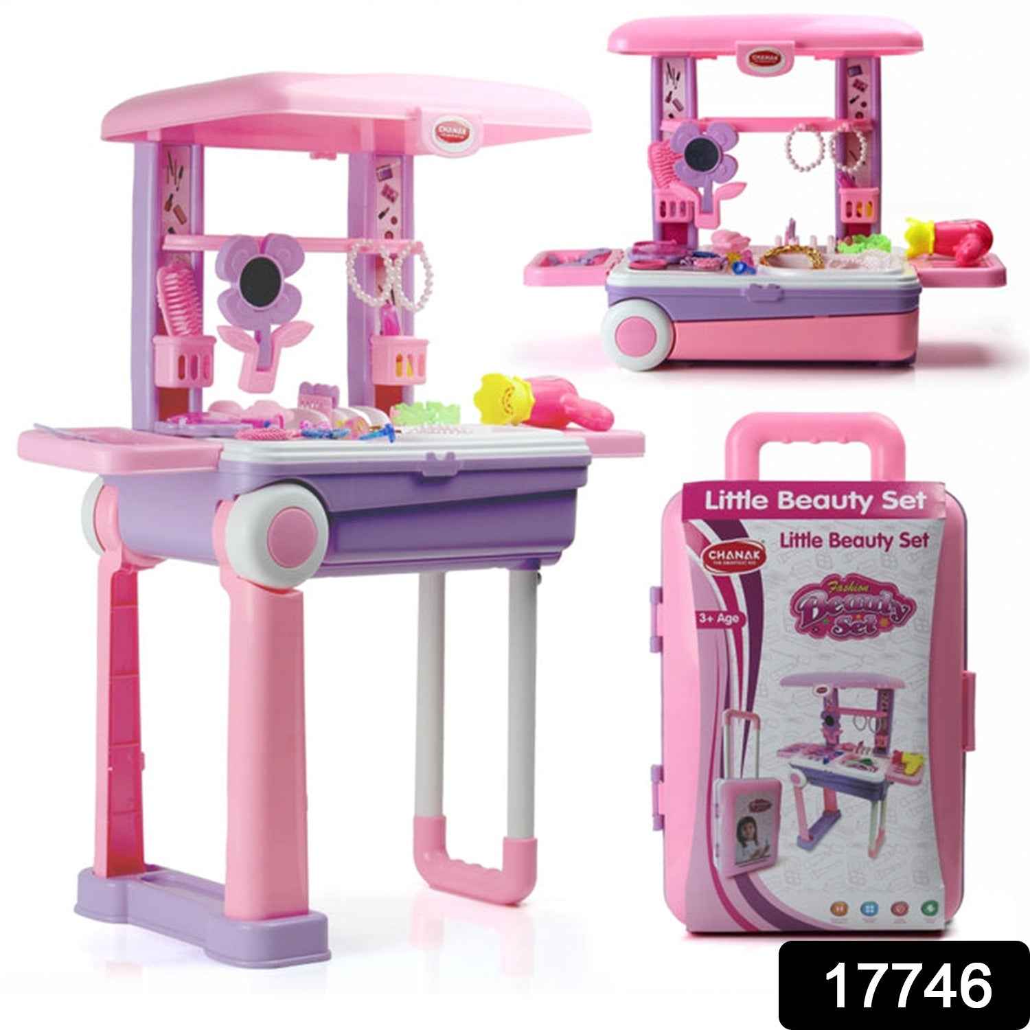 Kids Beauty Set Trolley – 25 Pcs Pretend Play | Aditi