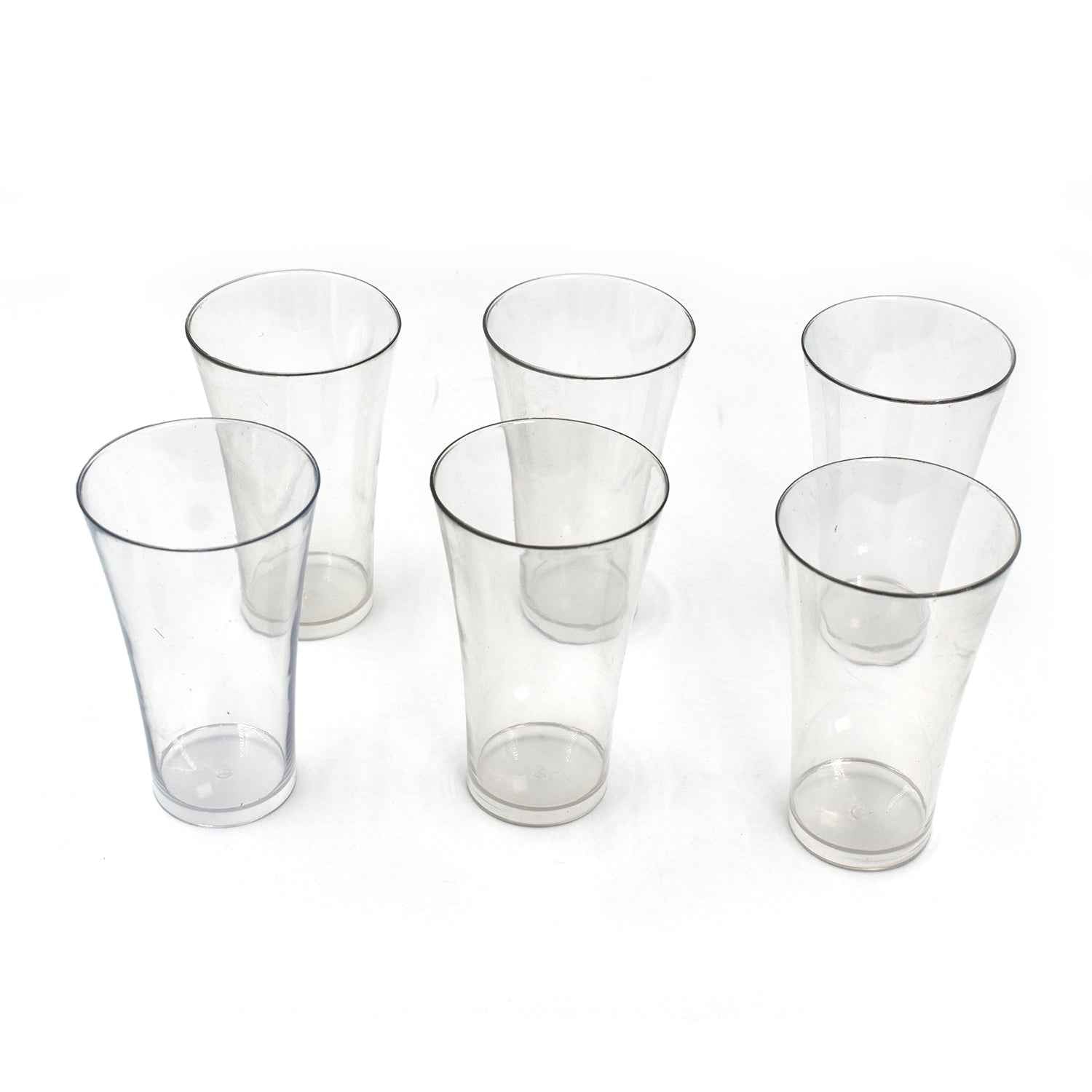 Transparent Plastic Drinking Glasses – Durable Set of 6 | Serve Stellar