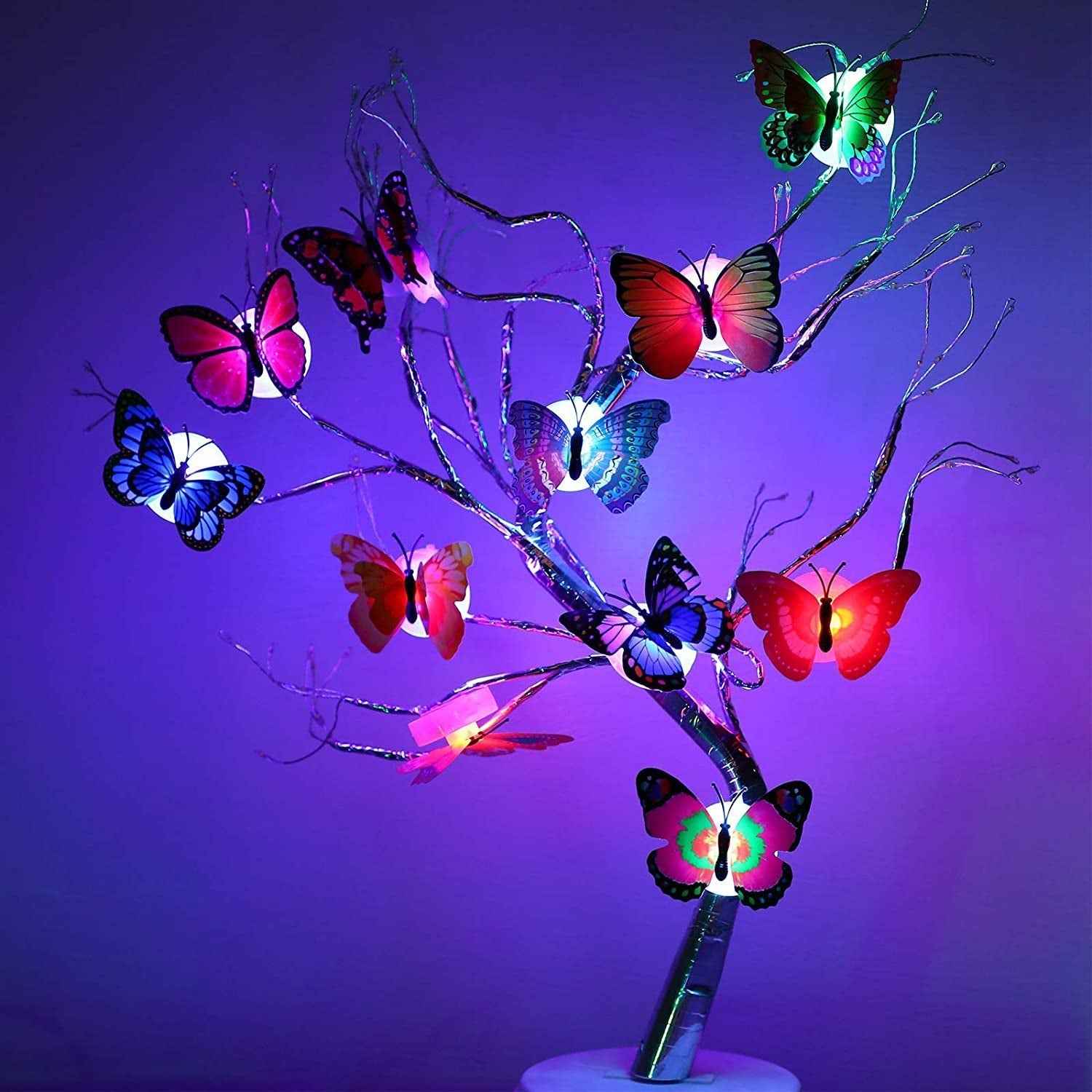 Butterfly 3D Illusion Night Lamp – Soft Multicolor LED Glow
