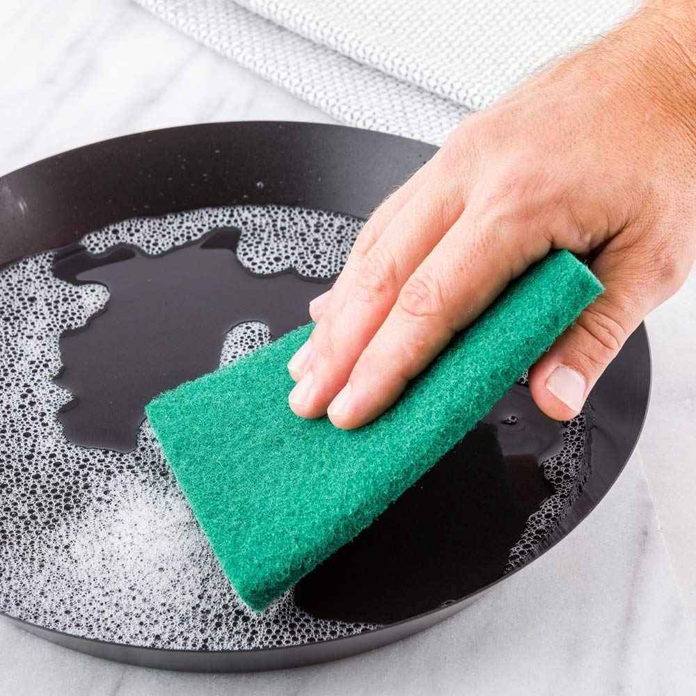 Scrub Sponge Pads – Aqua Green, Pack of 6 for Home | Velvet Wipe