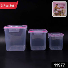 Airtight Kitchen Storage Container Set – 3 Pcs with Lock Seal Lids