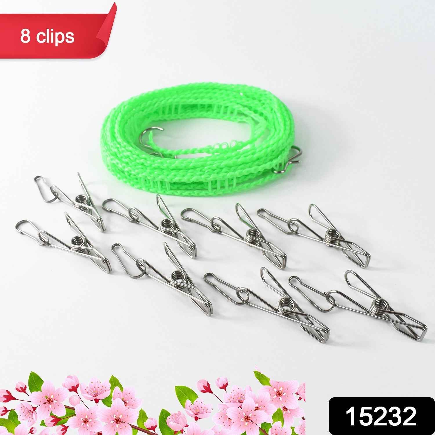 Stainless Steel Clothes Pegs – Durable Laundry Clips with Rope
