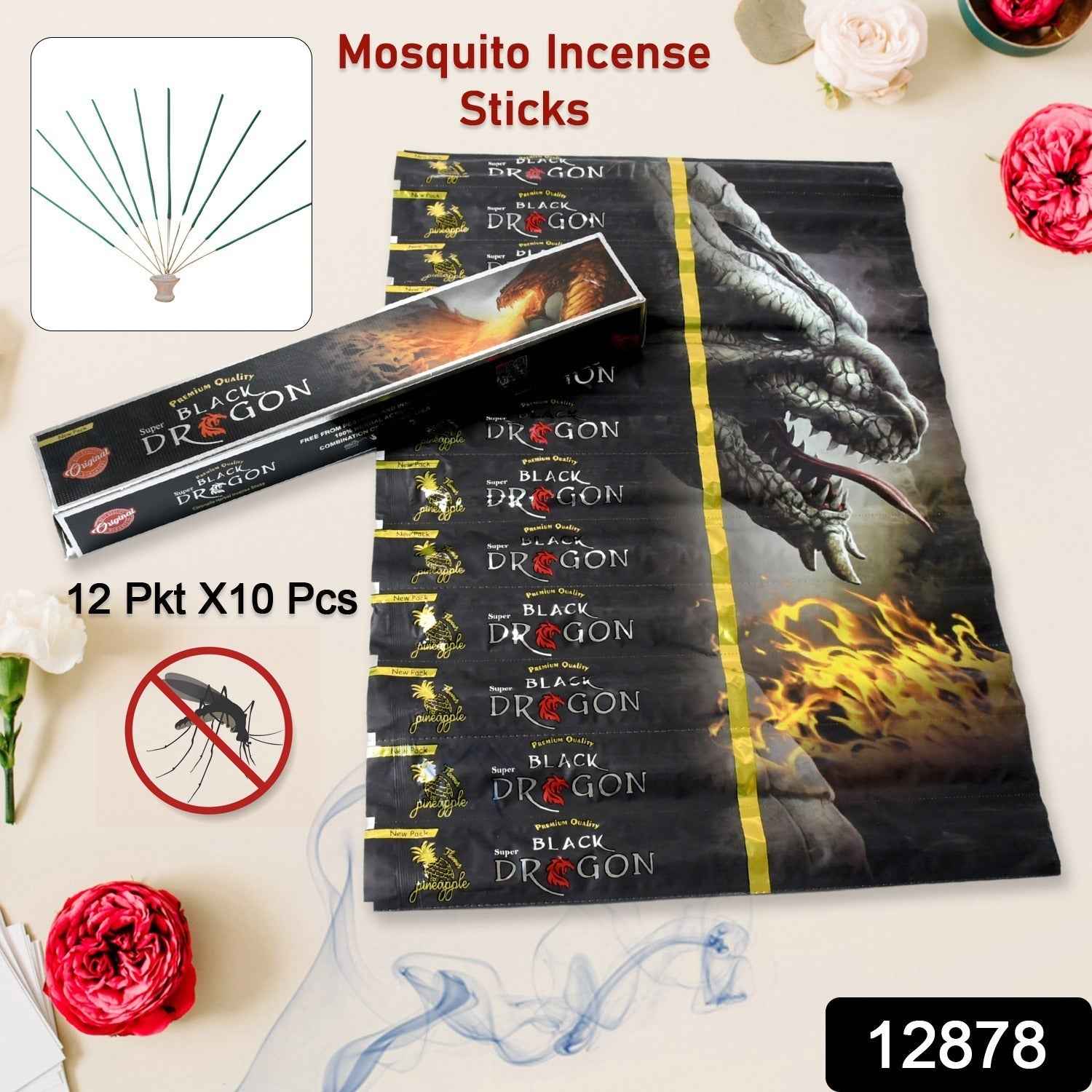 Herbal Mosquito Agarbatti – 120 Natural Sticks | FlyTamer