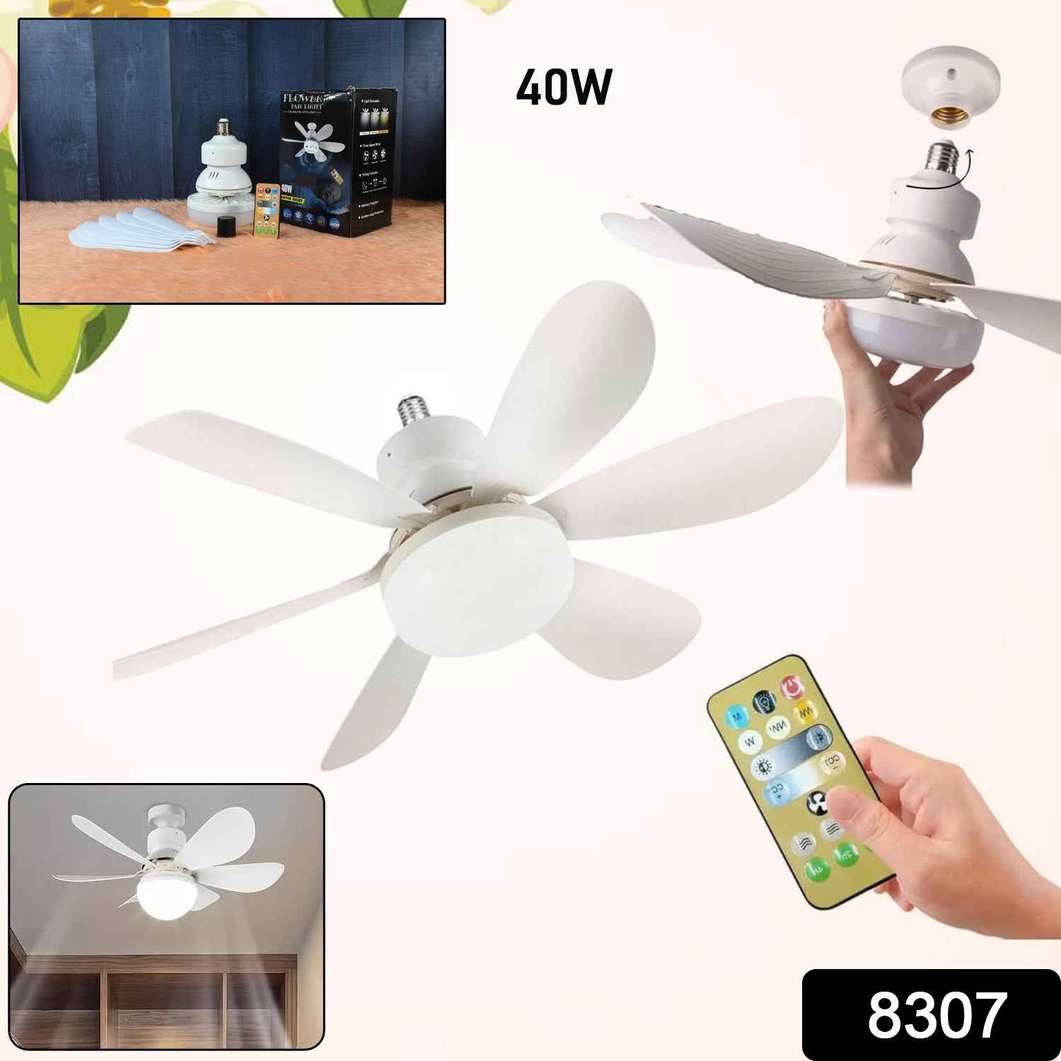 LED Ceiling Fan – Remote Control, Triple Light | Indo Glow