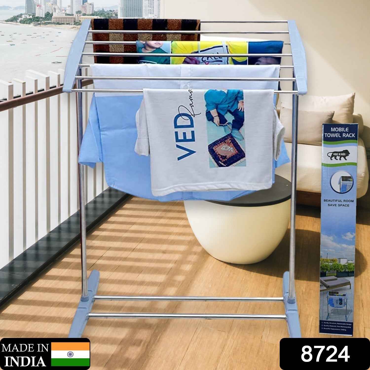 Portable Clothes Drying Rack – Foldable, Steel & Plastic | PHOBIA