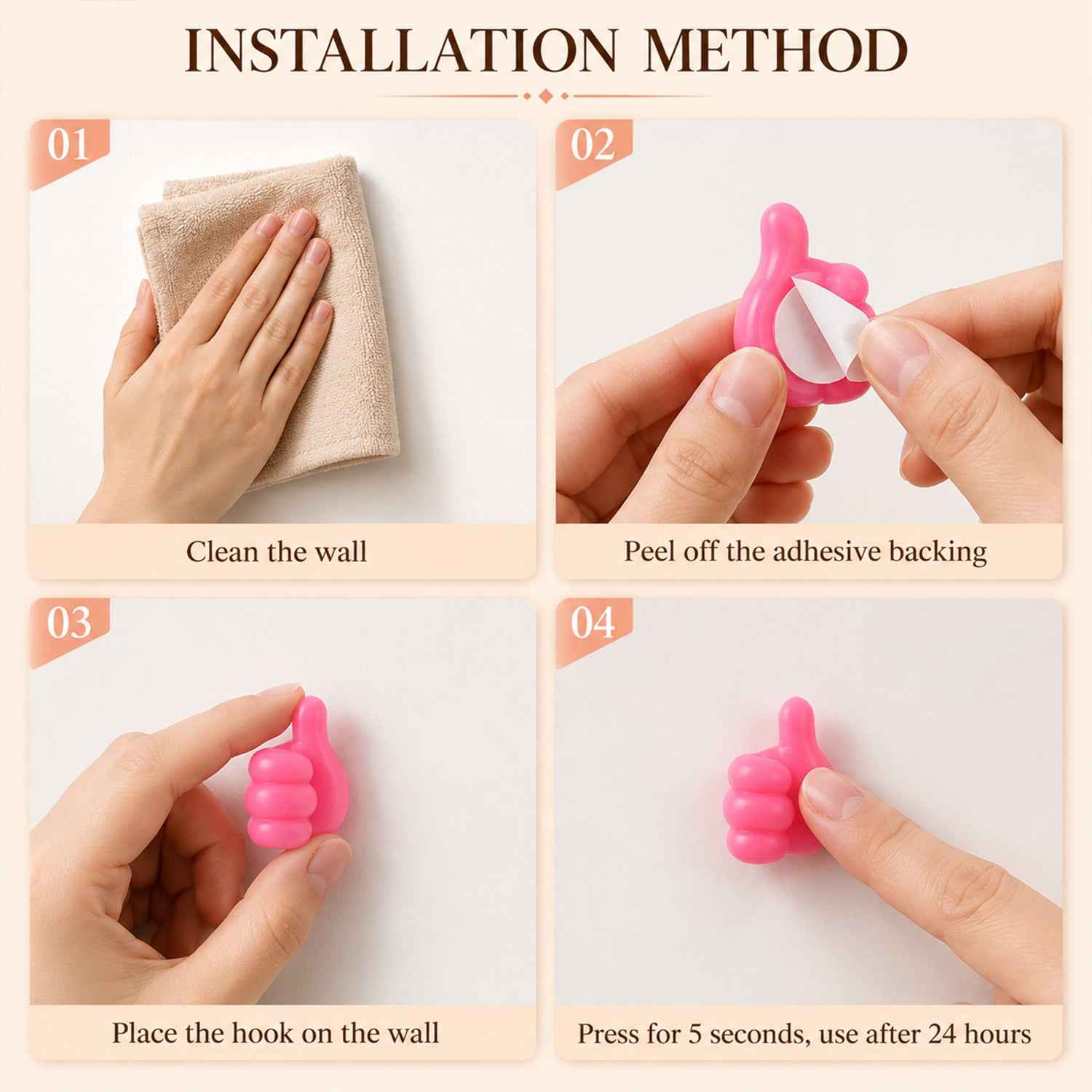 Cable Wire Holder Ð Cute Thumbs-Up Self-Adhesive Design for Easy Organising