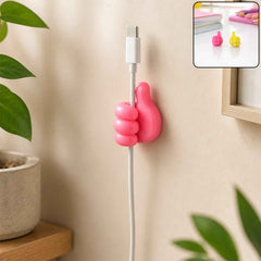 Cable Wire Holder Ð Cute Thumbs-Up Self-Adhesive Design for Easy Organising